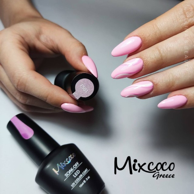 Mixcoco Ημιμόνιμο Βερνίκι Νυχιών FS 001 Ροζ Απαλό 15ml
