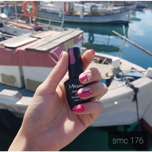 Mixcoco Ημιμόνιμο Βερνίκι Νυχιών SMC 176 Φούξια 15ml