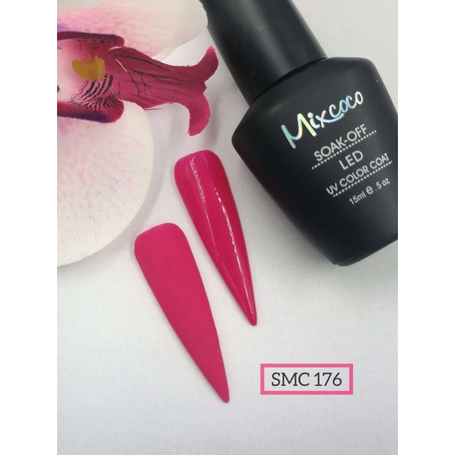 Mixcoco Ημιμόνιμο Βερνίκι Νυχιών SMC 176 Φούξια 15ml