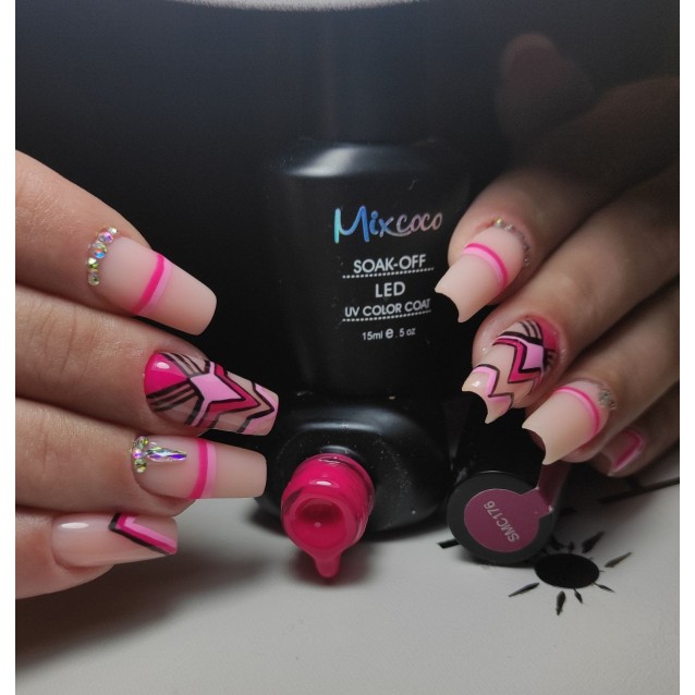 Mixcoco Ημιμόνιμο Βερνίκι Νυχιών SMC 176 Φούξια 15ml