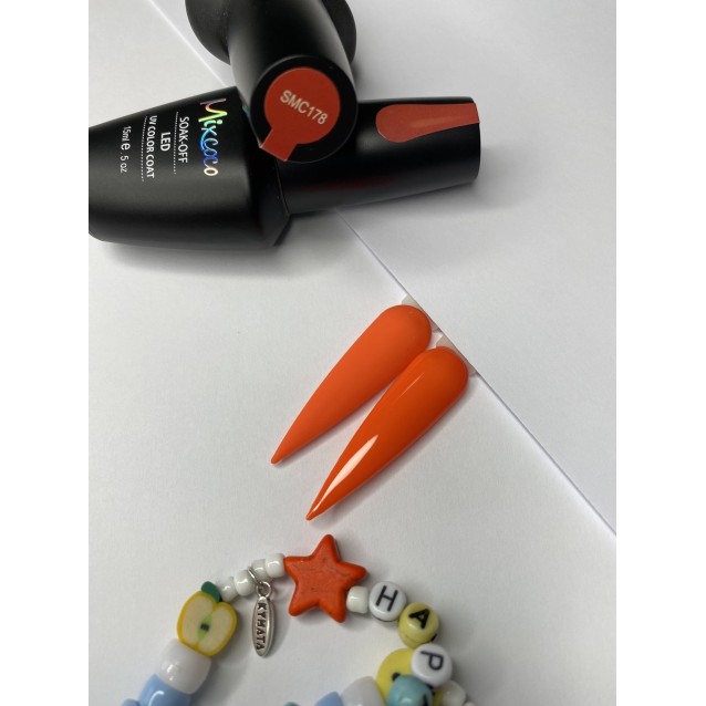 Mixcoco Ημιμόνιμο Βερνίκι Νυχιών SMC 178 Πορτοκαλί 15ml