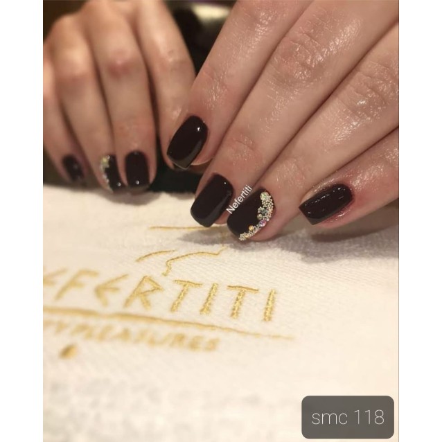 Mixcoco Ημιμόνιμο Βερνίκι Νυχιών SMC 118 Καφέ Μαύρο 15ml