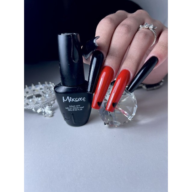 Mixcoco Ημιμόνιμο Βερνίκι Νυχιών SMC 144 Μαύρο 15ml