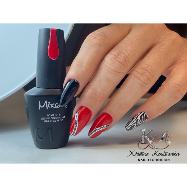 Mixcoco Ημιμόνιμο Βερνίκι Νυχιών SMC 144 Μαύρο 15ml