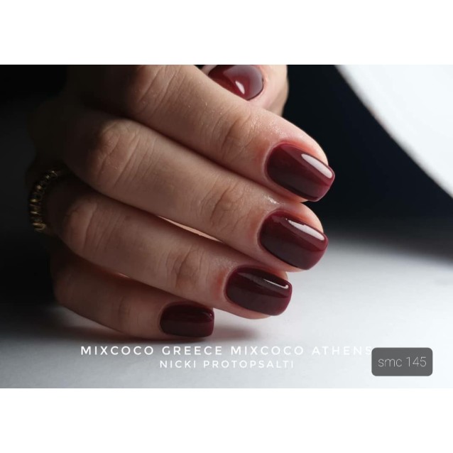 Mixcoco Ημιμόνιμο Βερνίκι Νυχιών SMC 145 Μπορντό 15ml