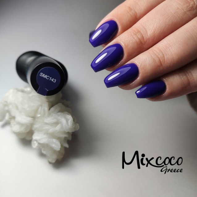 Mixcoco Ημιμόνιμο Βερνίκι Νυχιών SMC 143 Μπλε Μωβ 15ml