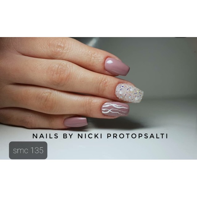 Mixcoco Ημιμόνιμο Βερνίκι Νυχιών SMC 135 Γκρι Μωβ 15ml