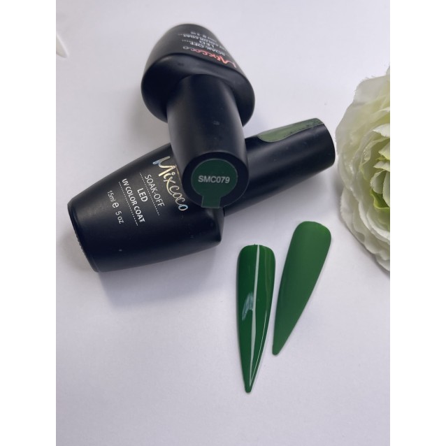 Mixcoco Ημιμόνιμο Βερνίκι Νυχιών SMC 079 Πράσινο Μουντό 15ml