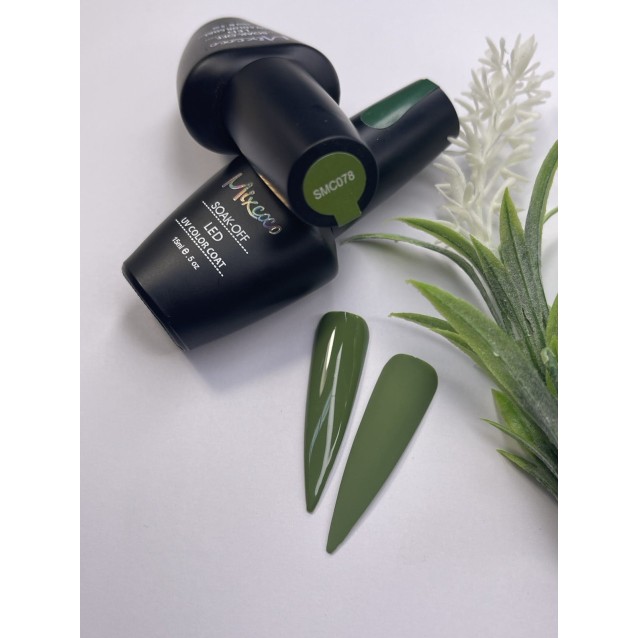 Mixcoco Ημιμόνιμο Βερνίκι Νυχιών SMC 078 Χακί 15ml