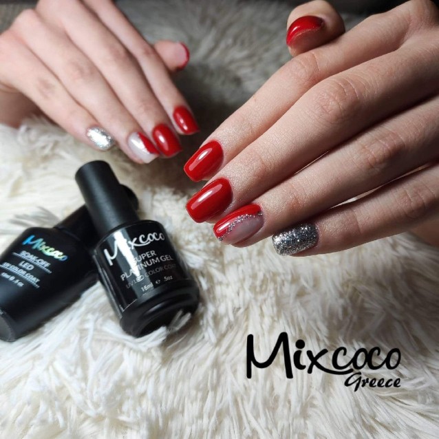 Mixcoco Ημιμόνιμο Βερνίκι Νυχιών SMC 111 Βαθύ Κόκκινο 15ml