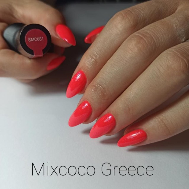 Mixcoco Ημιμόνιμο Βερνίκι Νυχιών SMC 081 Fluo Καρπουζί 15ml