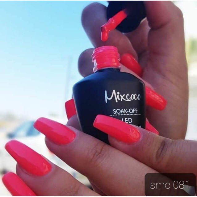 Mixcoco Ημιμόνιμο Βερνίκι Νυχιών SMC 081 Fluo Καρπουζί 15ml