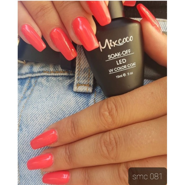 Mixcoco Ημιμόνιμο Βερνίκι Νυχιών SMC 081 Fluo Καρπουζί 15ml