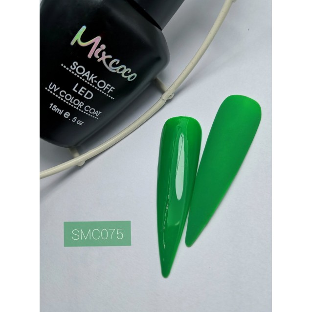 Mixcoco Ημιμόνιμο Βερνίκι Νυχιών SMC 075 Πράσινο 15ml