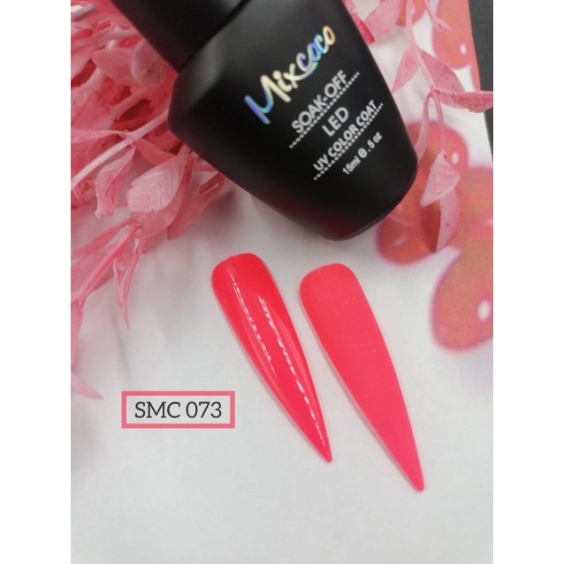 Mixcoco Ημιμόνιμο Βερνίκι Νυχιών SMC 073 Fluo Ροζ Καρπουζί 15ml