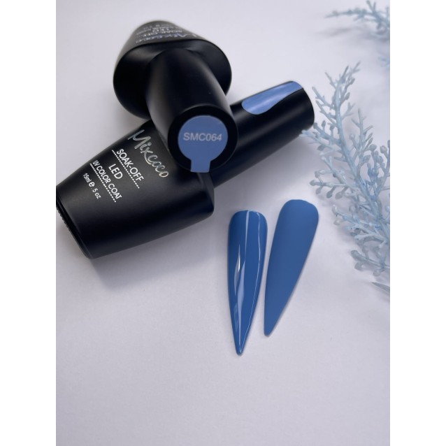 Mixcoco Ημιμόνιμο Βερνίκι Νυχιών SMC 064 Γαλάζιο Σκούρο 15ml