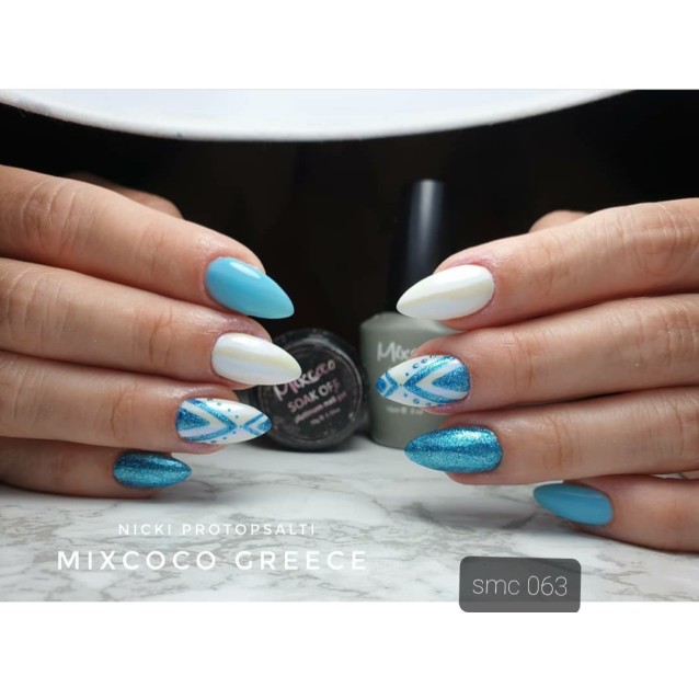 Mixcoco Ημιμόνιμο Βερνίκι Νυχιών SMC 063 Γαλάζιο 15ml