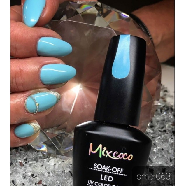 Mixcoco Ημιμόνιμο Βερνίκι Νυχιών SMC 063 Γαλάζιο 15ml
