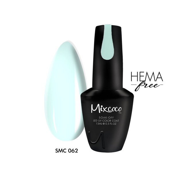 Mixcoco Ημιμόνιμο Βερνίκι Νυχιών SMC 062 Άκουα 15ml