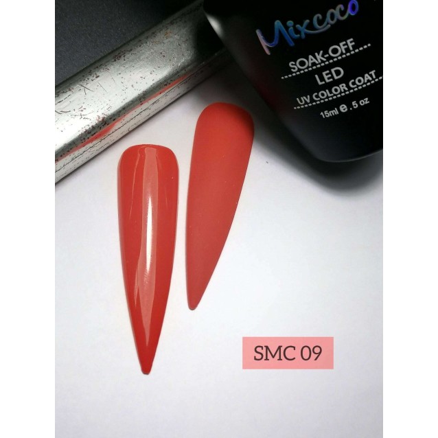 Mixcoco Ημιμόνιμο Βερνίκι Νυχιών SMC 009 Πορτοκαλοκόκκινο 15ml
