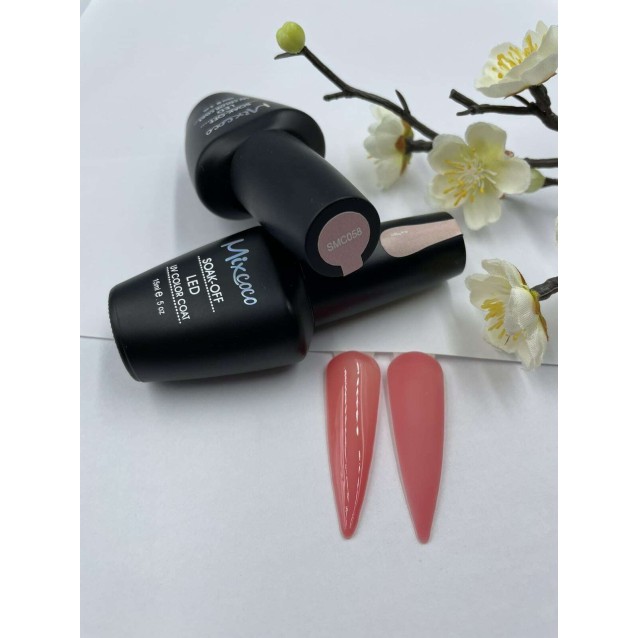 Mixcoco Ημιμόνιμο Βερνίκι Νυχιών SMC 058 Διάφανο Κερασί 15ml