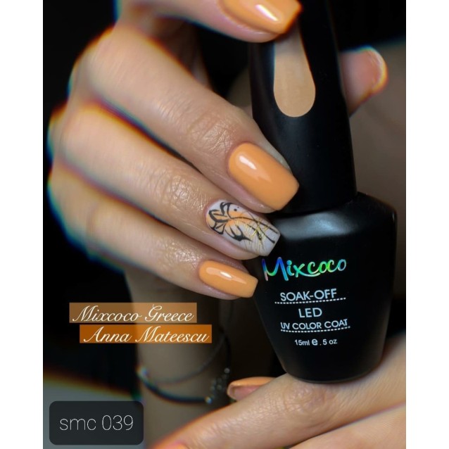 Mixcoco Ημιμόνιμο Βερνίκι Νυχιών SMC 039 Ροδακινί Παστέλ 15ml