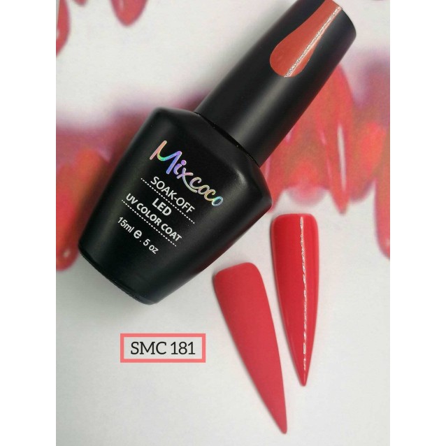 Mixcoco Ημιμόνιμο Βερνίκι Νυχιών SMC 181 Τριανταφυλλί 15ml