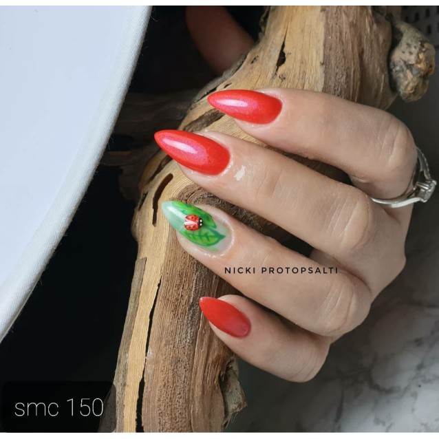 Mixcoco Ημιμόνιμο Βερνίκι Νυχιών SMC 150 Κόκκινο Shimmer 15ml