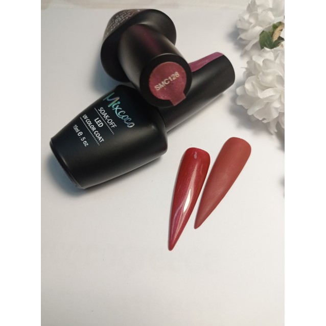 Mixcoco Ημιμόνιμο Βερνίκι Νυχιών SMC 128 Κεραμιδί Shimmer 15ml