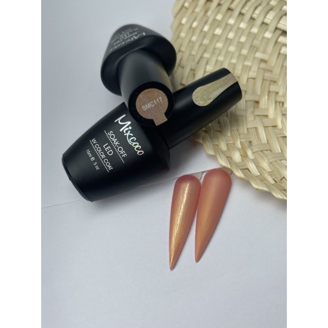 Mixcoco Ημιμόνιμο Βερνίκι Νυχιών SMC 117 Ροδακινί Περλέ 15ml