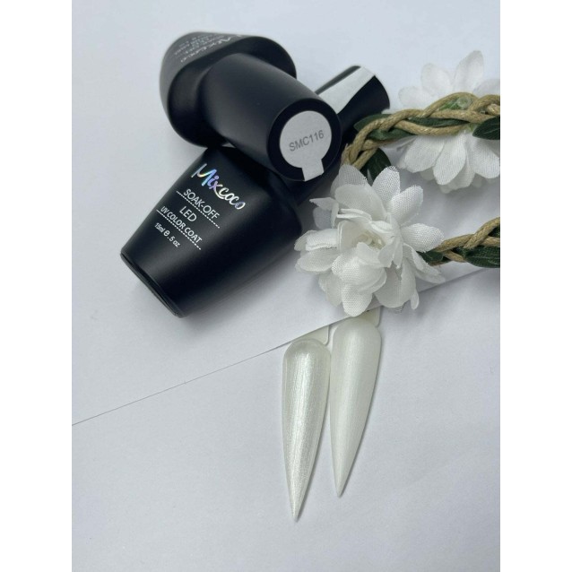 Mixcoco Ημιμόνιμο Βερνίκι Νυχιών SMC 116 Λευκό Περλέ 15ml