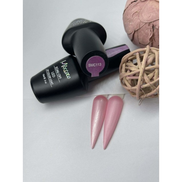 Mixcoco Ημιμόνιμο Βερνίκι Νυχιών SMC 113 Ροζ Περλέ 15ml