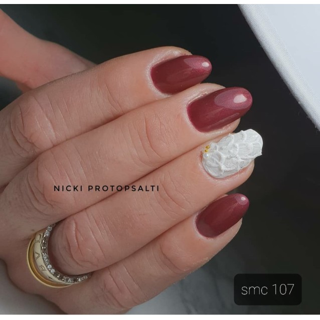 Mixcoco Ημιμόνιμο Βερνίκι Νυχιών SMC 107 Μπορντό Καφέ Μεταλλικό 15ml