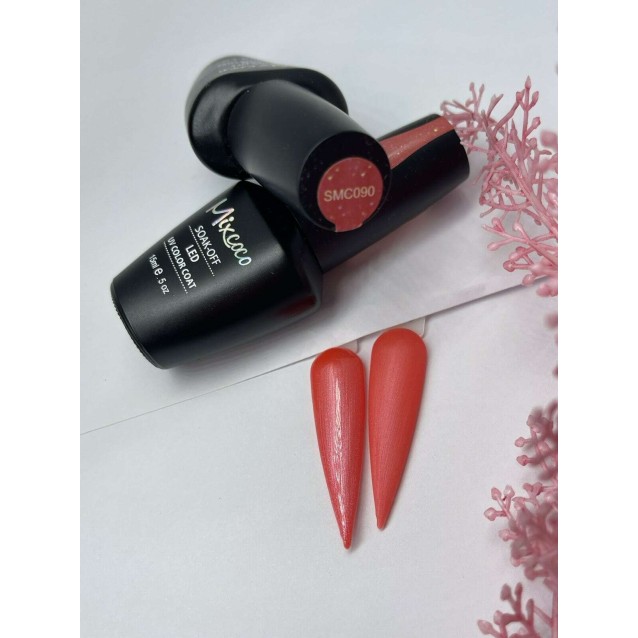 Mixcoco Ημιμόνιμο Βερνίκι Νυχιών SMC 090 Κοραλί Shimmer Περλέ 15ml