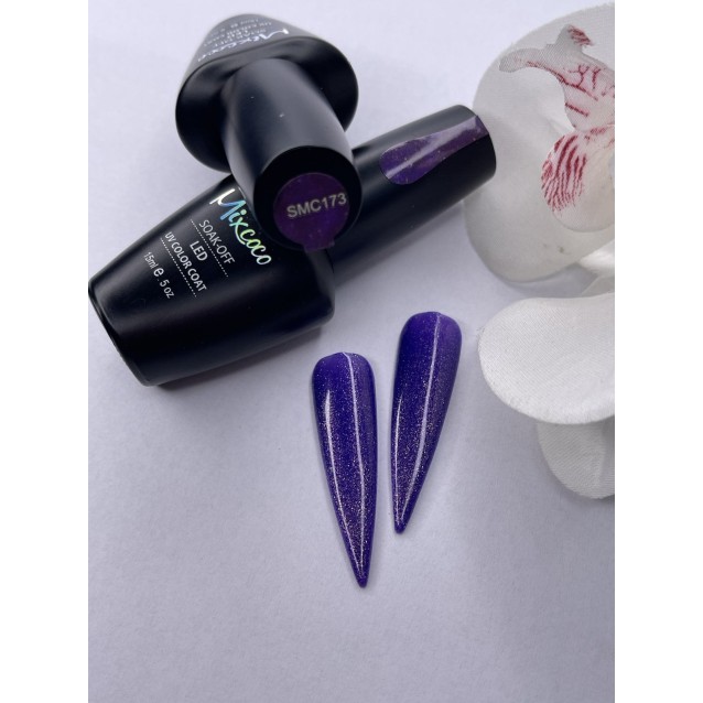 Mixcoco Ημιμόνιμο Βερνίκι Νυχιών SMC 173 Μωβ Shimmer 15ml