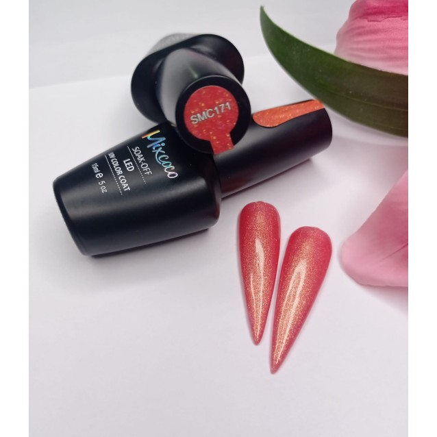 Mixcoco Ημιμόνιμο Βερνίκι Νυχιών SMC 171 Πορτοκαλί Μπρονζέ Shimmer 15ml