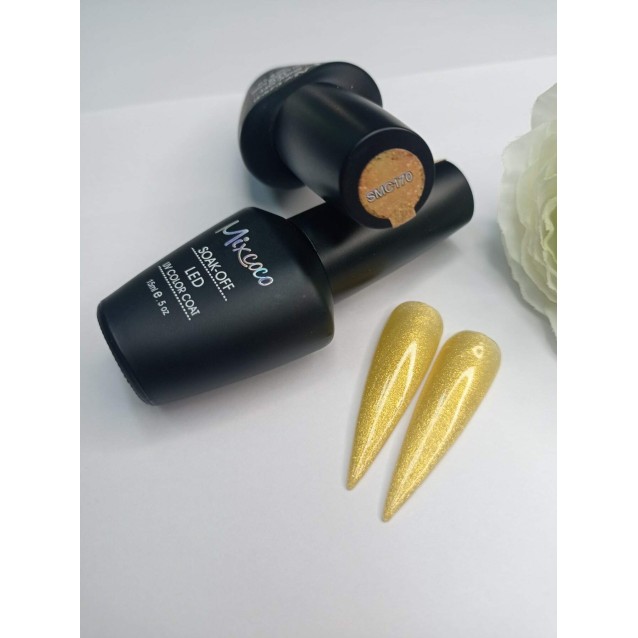 Mixcoco Ημιμόνιμο Βερνίκι Νυχιών SMC 170 Κίτρινο Glitter 15ml