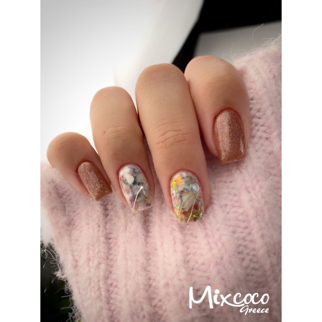 Mixcoco Ημιμόνιμο Βερνίκι Νυχιών SMC 102 Μπρονζέ Ιριδίζον Shimmer 15ml