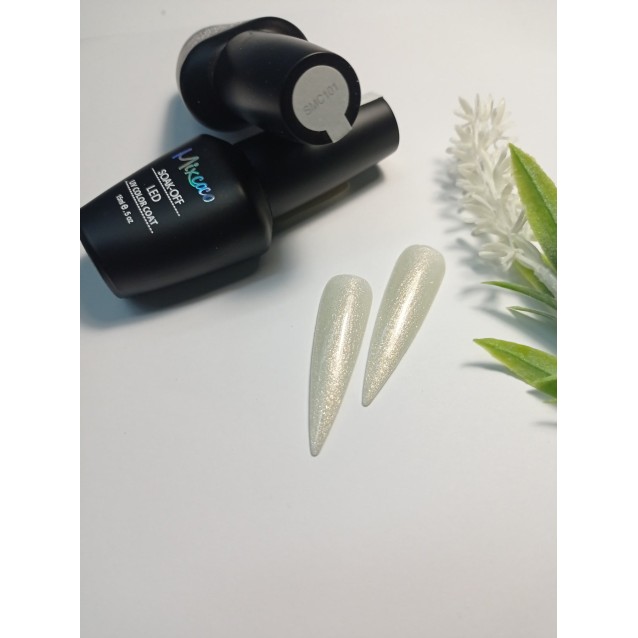 Mixcoco Ημιμόνιμο Βερνίκι Νυχιών SMC 101 Γαλακτερό Ιριδίζον Shimmer 15ml