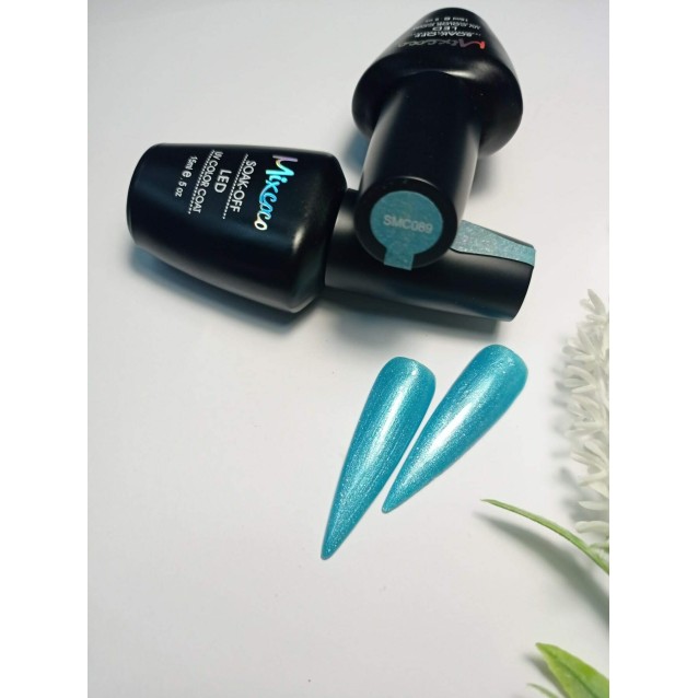 Mixcoco Ημιμόνιμο Βερνίκι Νυχιών SMC 089 Γαλάζιο Shimmer Περλέ 15ml
