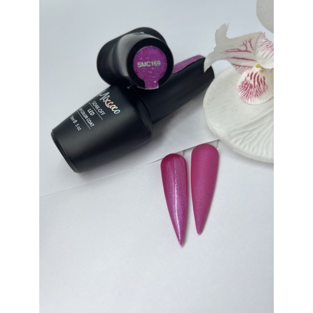 Mixcoco Ημιμόνιμο Βερνίκι Νυχιών SMC 169 Φούξια Shimmer Μεταλλικό 15ml
