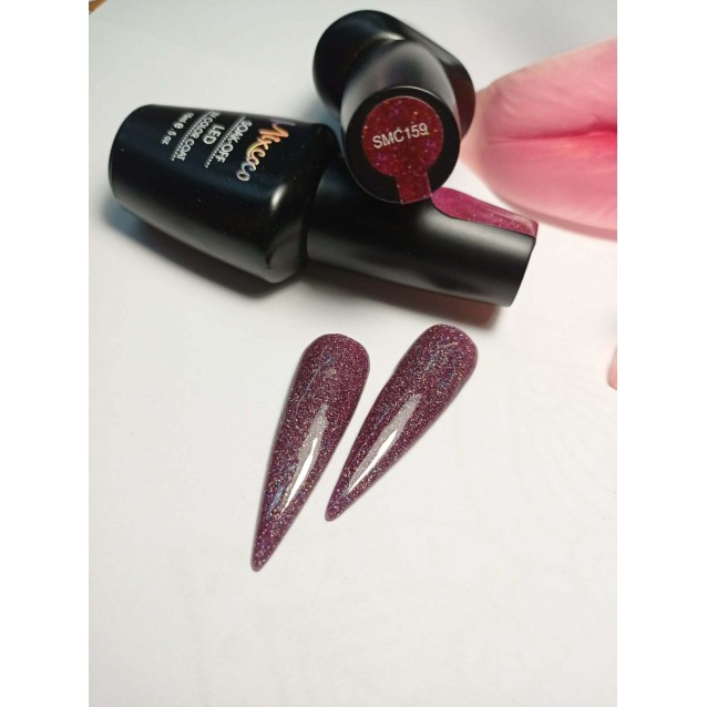 Mixcoco Ημιμόνιμο Βερνίκι Νυχιών SMC 159 Μωβ Glitter 15ml