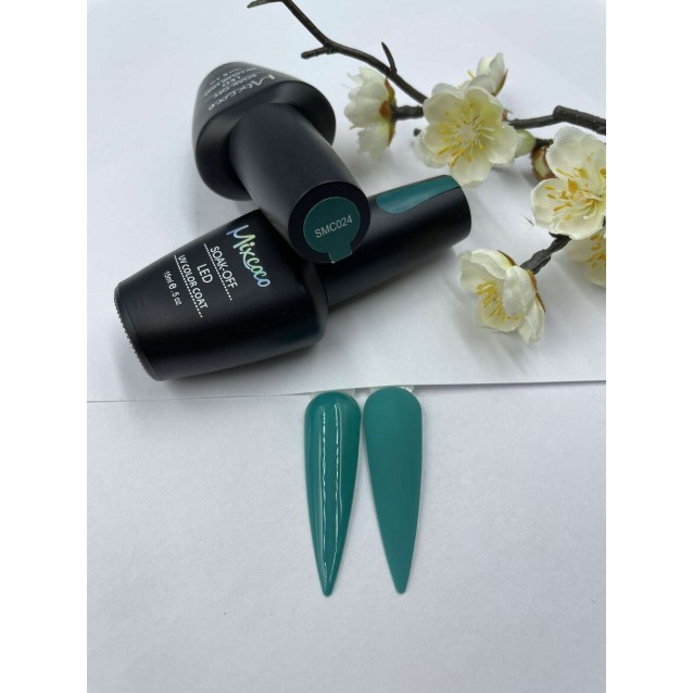 Mixcoco Ημιμόνιμο Βερνίκι Νυχιών SMC 024 Έντονο Τιρκουάζ 15ml