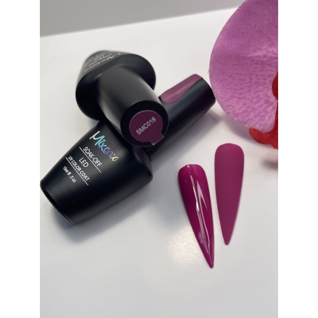 Mixcoco Ημιμόνιμο Βερνίκι Νυχιών SMC 018 Φούξια Μωβ 15ml