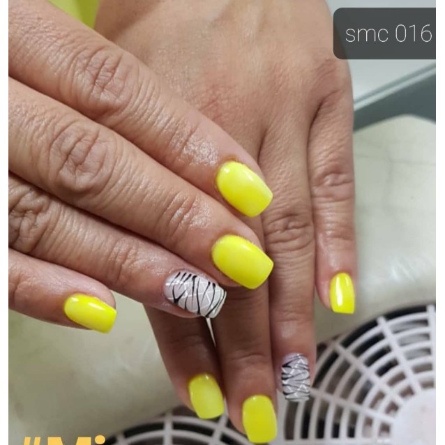 Mixcoco Ημιμόνιμο Βερνίκι Νυχιών SMC 016 Fluo Κίτρινο 15ml