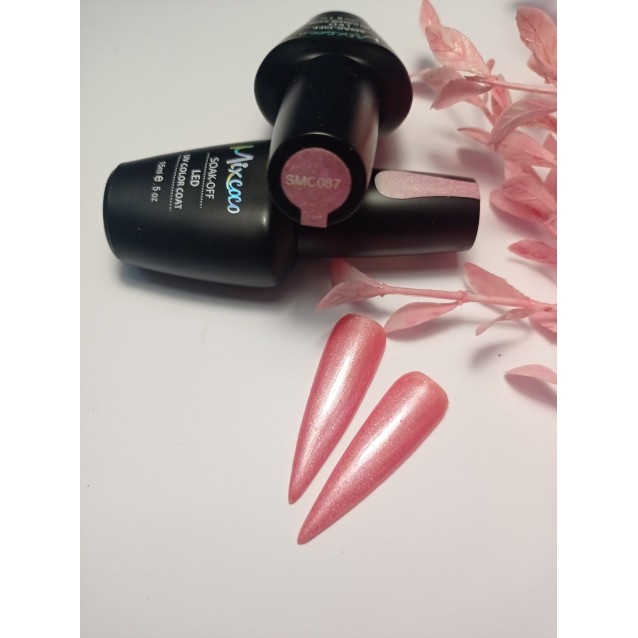 Mixcoco Ημιμόνιμο Βερνίκι Νυχιών SMC 087 Ροζ Shimmer Περλέ 15ml
