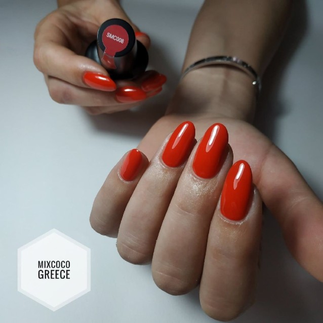 Mixcoco Ημιμόνιμο Βερνίκι Νυχιών SMC 008 Κόκκινο της Φωτιάς 15ml