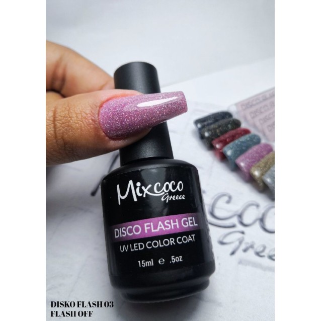 Mixcoco Ημιμόνιμο Βερνίκι Νυχιών Disco Flash Gel 03 15ml