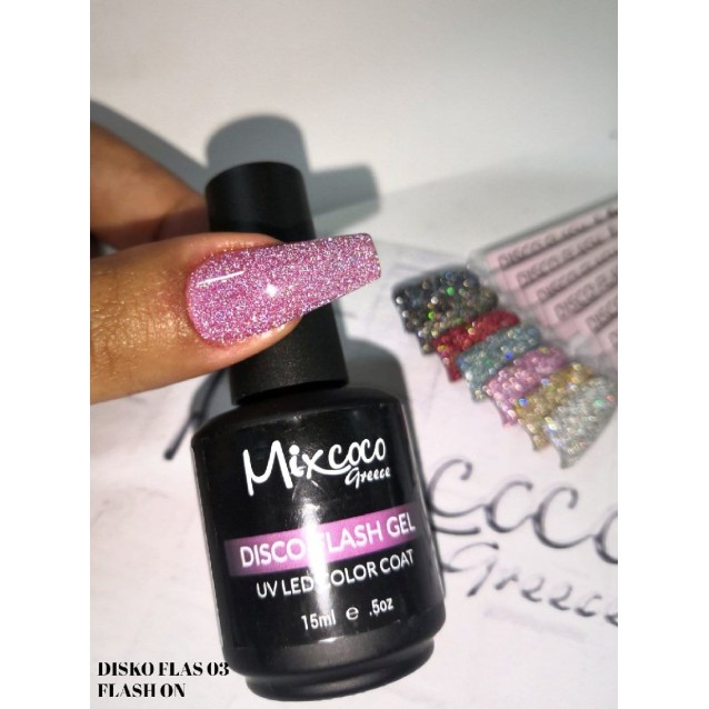 Mixcoco Ημιμόνιμο Βερνίκι Νυχιών Disco Flash Gel 03 15ml