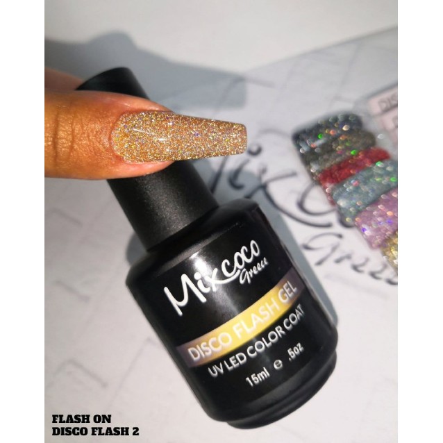 Mixcoco Ημιμόνιμο Βερνίκι Νυχιών Disco Flash Gel 02 15ml